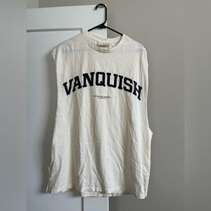Vanquish Men's Cream Sleeveless Tee